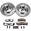 Street Warrior Z26 Brake Pad & Rotor Kit Cross-Drilled / Slotted Rotors - image 1