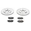 High Performance Brake Upgrade Kit Cross-Drilled and Slotted Rotors - image 1