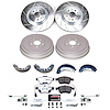 K15491DK-36 Z36 Truck Ceramic Brake Pads, Drilled + Slotted Rotors, Drum + Shoe Kit - image 1