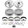 K15540DK-36 Z36 Truck Ceramic Brake Pads, Drilled + Slotted Rotors, Drum + Shoe Kit - image 1