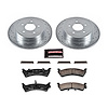 Performance Brake Upgrade Kit Rear Incl. Silver Zinc Plated Cross-Drilled And Slotted Rotors w/Z16 Ceramic Scorched Brake Pads - image 1