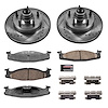 Heavy Duty Truck And Tow Brake Kit; Front; Incl. Silver Zinc Plated Cross-Drilled And Slotted Rotors - image 1