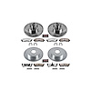 Heavy Duty Truck And Tow Brake Kit; Front/Rear; Incl. Silver Zinc Plated Cross-Drilled And Slotted R - image 1