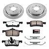 Truck and Towing Z36 Brake Pad & Rotor Kit Cross-Drilled and Slotted Rotors Z36 Carbon Ceramic Brake Pads Complete Rear Kit - image 1