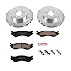 Performance Brake Upgrade Kit Front Incl. Silver Zinc Plated Cross-Drilled And Slotted Rotors w/Z16 Ceramic Scorched Brake Pads - image 1