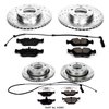 High Performance Z16 Brake Pad & Rotor Kit Cross-Drilled & Slotted Rotors - image 2