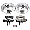 Performance Brake Upgrade Kit Front Incl. Silver Zinc Plated Cross-Drilled And Slotted Rotors w/Z16 Ceramic Scorched Brake Pads - image 1