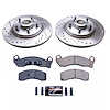 Performance Brake Upgrade Kit Front Incl. Silver Zinc Plated Cross-Drilled And Slotted Rotors w/Z16 Ceramic Scorched Brake Pads - image 1