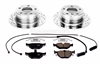 Performance Brake Upgrade Kit Rear Incl. Silver Zinc Plated Cross-Drilled And Slotted Rotors w/Z16 Ceramic Scorched Brake Pads - image 1