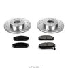 High Performance Brake Upgrade Kit Cross-Drilled and Slotted Rotors - image 2
