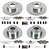 Street Warrior Brake Upgrade Kit Cross-Drilled and Slotted Rotors Z26 Extreme Street Performance Bra - image 1