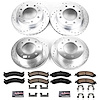 High Performance Brake Upgrade Kit Cross-Drilled and Slotted Rotors Z23 Evolution Sport High Carbon - image 1