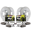 Street Warrior Brake Upgrade Kit Cross-Drilled and Slotted Rotors Z26 Extreme Street Performance Bra - image 1