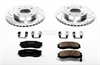 High Performance Brake Upgrade Kit Cross-Drilled and Slotted Rotors - image 1