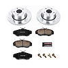 High Performance Brake Upgrade Kit Cross-Drilled and Slotted Rotors Z23 Evolution Sport High Carbon