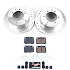 Performance Brake Upgrade Kit Rear Incl. Silver Zinc Plated Cross-Drilled And Slotted Rotors w/Z16 Ceramic Scorched Brake Pads - image 1