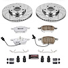 Street Warrior Brake Upgrade Kit Cross-Drilled and Slotted Rotors Z26 Extreme Street Performance Brake Pads Complete Front Kit - image 1