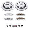 Street Warrior Brake Upgrade Kit Cross-Drilled and Slotted Rotors Z26 Extreme Street Performance Brake Pads Complete Rear Kit - image 1
