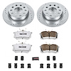 Street Warrior Brake Upgrade Kit Cross-Drilled and Slotted Rotors Z26 Extreme Street Performance Brake Pads Complete Rear Kit - image 1