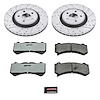 Street Warrior Brake Upgrade Kit Cross-Drilled and Slotted Rotors Z26 Extreme Street Performance Brake Pads Complete Front Kit - image 1