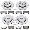 Street Warrior Brake Upgrade Kit Cross-Drilled and Slotted Rotors Z26 Extreme Street Performance Bra - image 1
