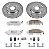 Street Warrior Brake Upgrade Kit Cross-Drilled and Slotted Rotors Z26 Extreme Street Performance Brake Pads Complete Front Kit - image 1