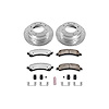 Truck and Towing Z36 Brake Pad & Rotor Kit Cross-Drilled and Slotted Rotors Z36 Carbon Ceramic Brake Pads Complete Rear Kit - image 1