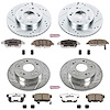 Street Warrior Brake Upgrade Kit Cross-Drilled and Slotted Rotors Z26 Extreme Street Performance Bra - image 1