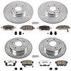 Street Warrior Brake Upgrade Kit Cross-Drilled and Slotted Rotors Z26 Extreme Street Performance Bra - image 1