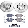 High Performance Brake Upgrade Kit Cross-Drilled and Slotted Rotors - image 1