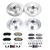 High Performance Brake Upgrade Kit Cross-Drilled and Slotted Rotors Z23 Evolution Sport High Carbon