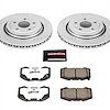 Street Warrior Brake Upgrade Kit Cross-Drilled and Slotted Rotors Z26 Extreme Street Performance Brake Pads Complete Rear Kit - image 1