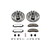 Truck and Towing Z36 Brake Pad & Rotor Kit Cross-Drilled and Slotted Rotors Z36 Carbon Ceramic Brake Pads Complete Front Kit - image 1