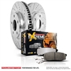 Truck and Towing Z36 Brake Pad & Rotor Kit Cross-Drilled and Slotted Rotors Z36 Carbon Ceramic Brake Pads Complete Front Kit - image 1