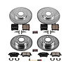 High Performance Brake Upgrade Kit Cross-Drilled and Slotted Rotors Z23 Evolution Sport High Carbon