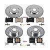 High Performance Brake Upgrade Kit Cross-Drilled and Slotted Rotors Z23 Evolution Sport High Carbon