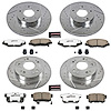 Street Warrior Brake Upgrade Kit Cross-Drilled and Slotted Rotors Z26 Extreme Street Performance Bra - image 1