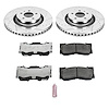 Street Warrior Brake Upgrade Kit Cross-Drilled and Slotted Rotors Z26 Extreme Street Performance Brake Pads Complete Front Kit - image 1