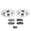 Street Warrior Brake Upgrade Kit Cross-Drilled and Slotted Rotors Z26 Extreme Street Performance Brake Pads Complete Rear Kit - image 1