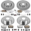 Street Warrior Brake Upgrade Kit Cross-Drilled and Slotted Rotors Z26 Extreme Street Performance Bra - image 1