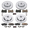 High Performance Brake Upgrade Kit Cross-Drilled and Slotted Rotors Z23 Evolution Sport High Carbon - image 1