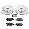 High Performance Brake Upgrade Kit Cross-Drilled and Slotted Rotors