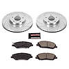 High Performance Brake Upgrade Kit Cross-Drilled and Slotted Rotors - image 1