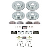 Front & Rear Carbon-Fiber Ceramic Brake Pad & Slotted Rotor Kit for 2019-2024 Full-Size Trucks & SUVs