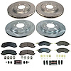 K9244 Z23 Daily Driver Carbon-Fiber Ceramic Brake Pad & Drilled & Slotted Rotor Kit - image 1