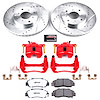 Street Warrior Brake Upgrade Kit Cross-Drilled and Slotted Rotors Z26 Extreme Street Performance Bra - image 1