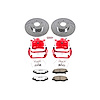 Street Warrior Brake Upgrade Kit Cross-Drilled and Slotted Rotors - image 1