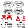 Street Warrior Brake Upgrade Kit Cross-Drilled and Slotted Rotors Z26 Extreme Street Performance Bra - image 1