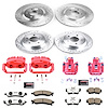 Street Warrior Brake Upgrade Kit Cross-Drilled and Slotted Rotors Z26 Extreme Street Performance Bra - image 1