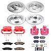 High Performance Brake Upgrade Kit Cross-Drilled and Slotted Rotors Z23 Evolution Sport High Carbon - image 1